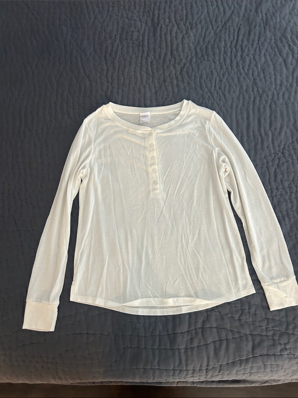 stars above off-white Long-Sleeve Henley Top